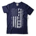 thumbnail image 4 of Freedom Flag Shirt USA Flag Tee 4th Of July Flag Shirt Independence Day Gifts 1776 Freedom Shirt (4X-Large Military Green), 4 of 6