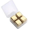 thumbnail image 6 of Stainless Steel Reusable Metal Ice Cubes, Whiskey Stones with Ice Tong, Quick Chilling Whiskey Stone for Scotch, Bourbon, and Irish Whiskey, Gold, 6 of 8