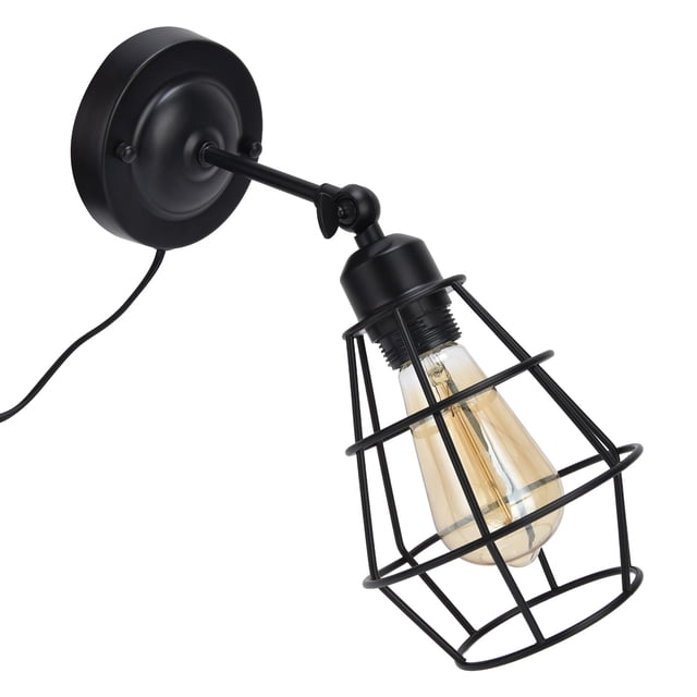 Aplique de pared enchufable, aplique de pared de jaula de alambre rústico para porche para cabecero de cama para dormitorio Unbranded 3119210278312