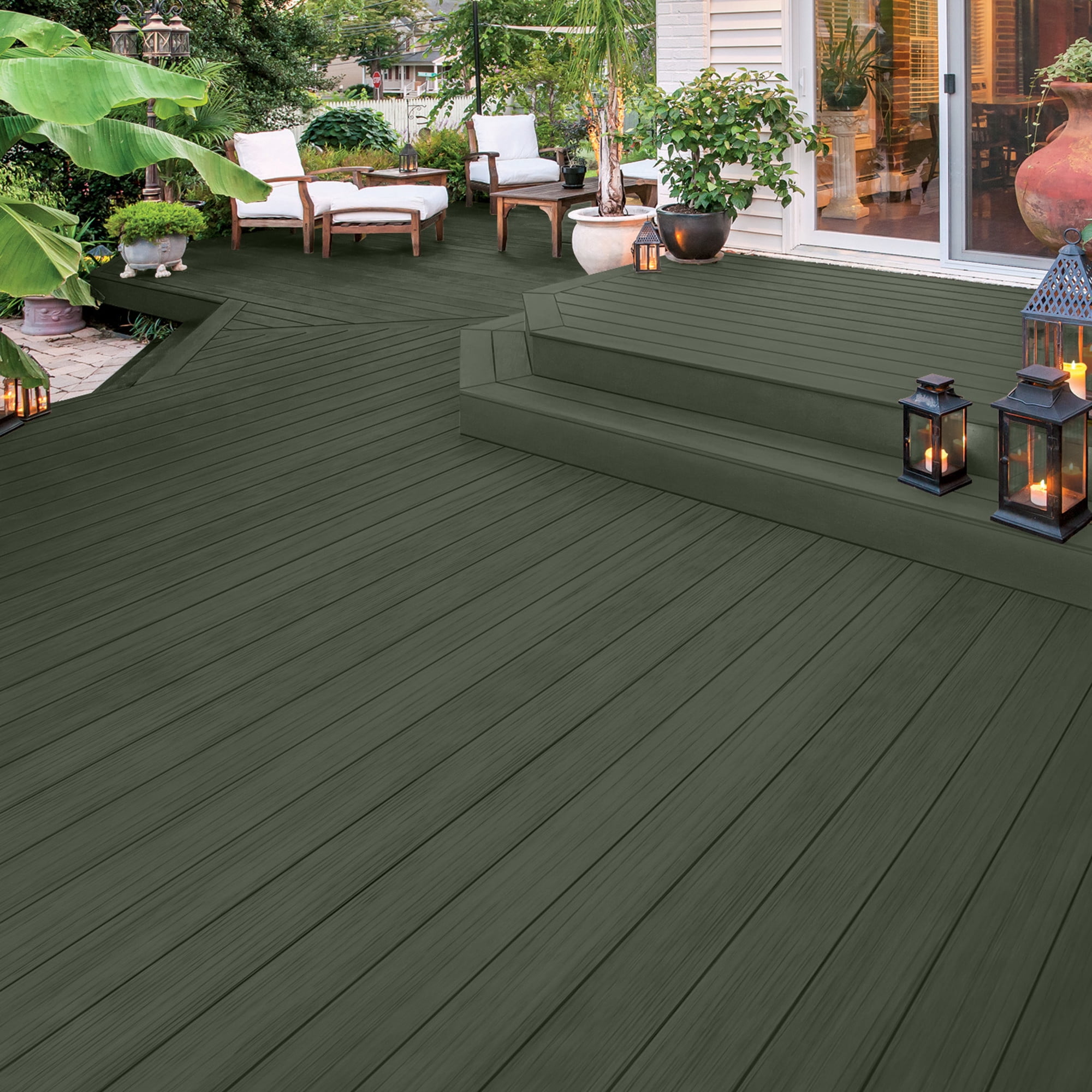 Olympic Maximum 5 Gallons SC-1029 Ebony Gray Solid Color Exterior Stain and Sealer in One