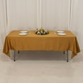 thumbnail image 2 of BalsaCircle 60" x 102" Gold Lamour Satin Rectangular Tablecloth Table Linen | 60x102" Washable Fabric Table Cloth Covers for Buffet Events Kitchen Dining Wedding Party Reception, 2 of 8