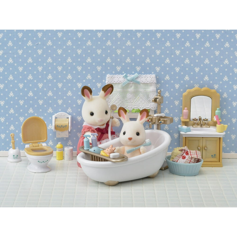 CALICO CRITTERS CC1748 Country Bathroom Set New Factory Sealed