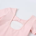 thumbnail image 6 of Stelle Ballet Leotard Bow Back with Separated Sequins Tutu Skirt Tights Ballerina Dancewear Combo for Girls,Ballet Pink,5T, 6 of 7