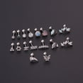 thumbnail image 2 of Pendientes de acero de titanio de 16 g con gemas gruesas, pendientes de moda con circonitas para perforación de hueso de oreja y uña, 2 of 5