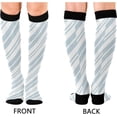thumbnail image 2 of GZHJMY Stripes Compression Socks, Women Men Long Stocking (20-30mmHg), Travel Knee High Stockings for Athletic Sports,Running,Cycling,Nursing, 2 of 7