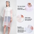 thumbnail image 2 of 2 ponchos de lluvia, ponchos reutilizables de EVA, unisex para adultos, para acampar, viajar, actividades al aire libre, talla única, 2 of 4