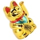 thumbnail image 4 of Decoración de gato de la suerte de 4 pulgadas que saluda con la mano para el escritorio del hogar, adorno de regalo dorado, 4 of 10