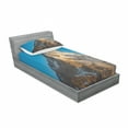 thumbnail image 3 of Mountain Bedding Set with Sheet & Covers, Panoramic Himalayas in Nepal Freezing Cold Terrain Tibetian Nature Adventure, Printed Bedroom Decor 2 Shams, 4 Sizes, Blue Brown, by Ambesonne, 3 of 3