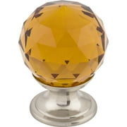 Top Knobs Tk121 Wine 1-1/8" Round Cabinet Knob From The Crystal Collection - Nickel