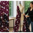 thumbnail image 5 of Soimoi Cotton Poplin Fabric Leaves & Periwinkle Floral Print Fabric by the Yard 42 Inch Wide, 5 of 7