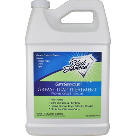 Black Diamond Stoneworks GET SERIOUS Grease Trap Treatment Commercial Enzyme Drain Opener, Cleaner, Odor Control, Trap Cleaning and Maintenance. 1