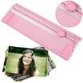 thumbnail image 5 of BLEEUS A4 Bidirectional Cutting Paper Cutter with Pull-out Ruler Photo Trimmers (Pink)Student Supplies, 5 of 9