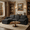 Black, variant on Eyisean 102" Chenille Modular Sectional Sofa with Ottoman, 3-Seater L Shape Cloud Couch with Upholstered & Pillow, Comfy Sleeper Sofa for Living Room, Bedroom, Office, Easy Assembly