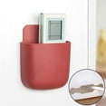 thumbnail image 2 of Corner Plastic/Metal Freestanding Stackable Organizer Shelf for Bathroom,Air Conditioning TV Remote Control Storage Box Wall Mounted Mobile Phone Holder Red S, 2 of 8