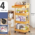 thumbnail image 7 of ZNNT Rolling Utility Cart Storage Rack with 360-Degree Swivel Wheels Multi-Tier Shelves Design Easy Assembly Multifunctional Storage Trolley, 7 of 7
