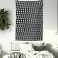 thumbnail image 3 of Black and White Tapestry, Monochrome Background with Square Shapes Diagonal Pattern Modern Geometric, Wall Hanging for Bedroom Living Room Dorm Decor, 60W X 80L Inches, Black White, by Ambesonne, 3 of 5