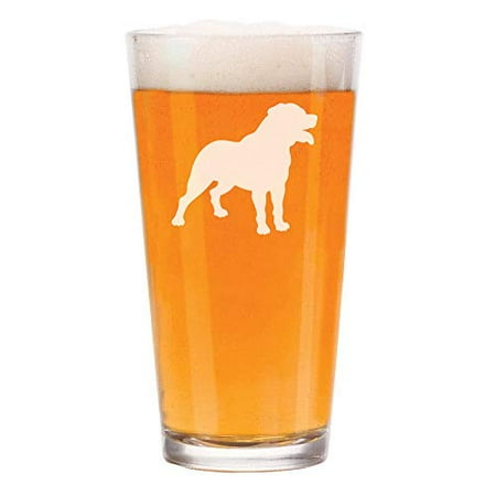 

16 oz Beer Pint Glass Rottweiler
