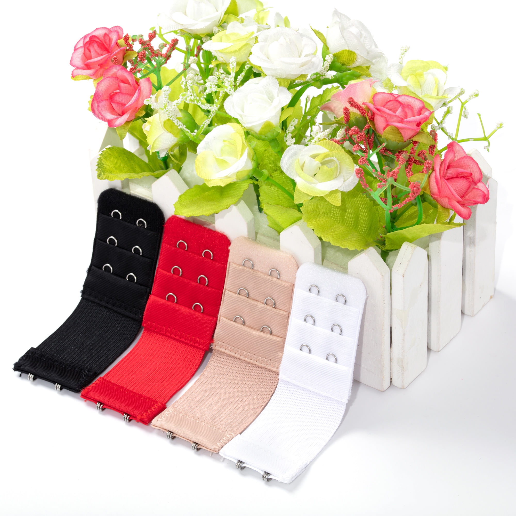 Womens Bra Extension Buckle Soft Bra Strap Extension 3 x 2 Hooks