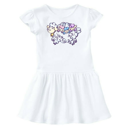 

Inktastic Fluffy Sheep Family Gift Baby Girl Dress