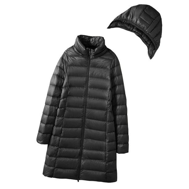 Plus size quilted shop jacket with hood