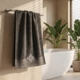 thumbnail image 4 of Aufmer 13.3 X 29.1 Inch Embroidered Pure Cotton Towel Elegant Pattern Design Thickened Practical Feature For Summer Student Dorm Daily Living Cleaning Use, 4 of 6