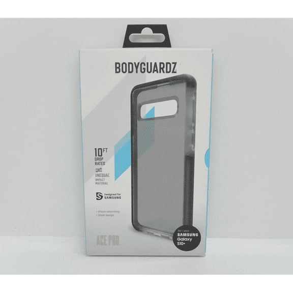New OEM Bodyguardz Ace Pro Smoke/Black Case For Samsung Galaxy S10  Plus