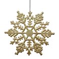 thumbnail image 4 of Northlight 24ct Glamour Glitter Snowflake Christmas Ornament Set 4" - Gold, 4 of 6