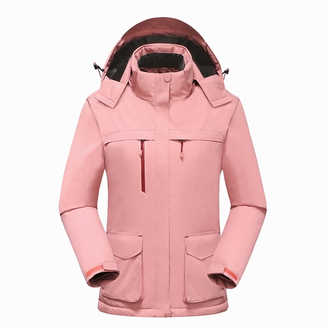 Meichang Veste de Pluie pour Femmes Veste Chauffante Chauffante USB Rechargeable Chandail à Capuchon Chauffant Imperméable Manteau de Pluie Résistant au Froid Manteau Chauffant Électrique Intelligent
