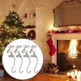 thumbnail image 4 of Christmas Stocking Holders with Unique Designs - 4pcs Mantel Hooks for Holiday Decor, 4 of 7