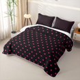 thumbnail image 3 of Erosebridal Red Polka Dot Twin Quilt Set,Geometric Circle Pattern Twin Coverlet Set For Girls,2pcs, 3 of 7
