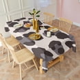 thumbnail image 5 of Beige and Black Of Leopard Print Rectangle Tablecloth 60"x102",Waterproof Polyester Rectangle Table Cloth, Wipeable Spillproof Polyester Tablecloth for Dining, Camping, Indoor and Outdoor, 5 of 6