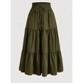 thumbnail image 1 of Floral Ruffle Layered Hem Drawstring Skirt Casual Skirt For Spring Summer Women's Clothing, 1 of 20