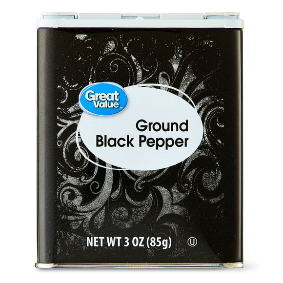 Great Value Ground Black Pepper, 3 oz