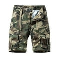 thumbnail image 2 of Mens Camo Cargo Shorts, Multi - Pockets, Adjustable Waist, Summer Outdoor & Work Wear, 2 of 6