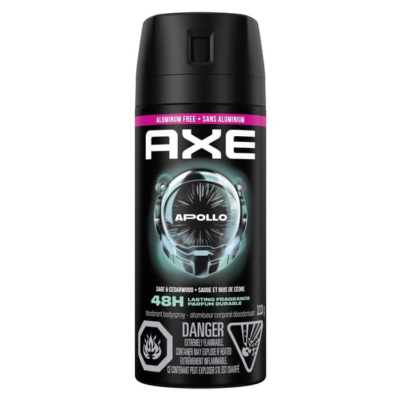 AXE Apollo Atomiseur Corporel Désodorisant pour une protection contre les odeurs, Sauge et Bois de Cèdre, 113g