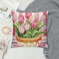 thumbnail image 2 of JEUXUS  Pink Tulip Pillow Covers Love Heart Truck Valentines Day Throw Pillows Decorative Cushion Cases Valentine Decorations, 2 of 5