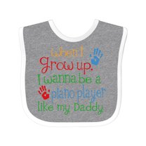 Inktastic Piano Player Like Daddy Boys or Girls Baby Bib