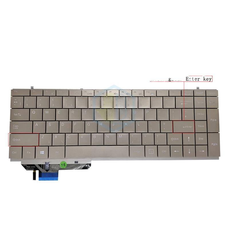 UK GB US English Laptop Backlit Keyboard Light MB3191002 PRIDE-K3791 Notebook Backlight Replacement Keyboards Gold Keycaps