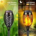 thumbnail image 3 of Claoner LED Solar Torch Light with Flickering Flame Outdoor Waterproof Solar Torches Stake Lights, Auto On/Off Garden Patio Pathway Lights Decorations, 2 Pack, 3 of 14