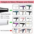 thumbnail image 2 of Universal Hair Diffuser Adaptable Hair Dryer Attachment for Blow Dryer Nozzles from 1.7 to 2.2 inch Diameter (Pink), 2 of 10