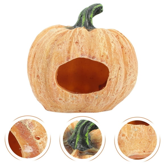 NUOLUX De Resina Calabaza Para Acuario Decorativo Y Refugio De Peces