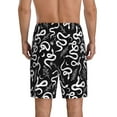 thumbnail image 5 of Salouo Hand Drawn Snake Pattern Men's Sleep Pajama Shorts,Pajama Bottoms Elastic Waistband Sleep Pajama Short PJ Shorts for Men -Large, 5 of 6