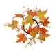 thumbnail image 2 of Xihbxyly Corona de Hojas de Arce Artificiales, Portavelas de Otoño, Hojas Vibrantes En Naranja y Rojo, Centro de Mesa para Acción de Gracias, Halloween, Decoración Navideña, Tamaño 20 X 20 X 4 Cm, 1, 2 of 6
