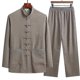thumbnail image 5 of Men's Casual Long Sleeve Tang Suit Shirt + Pants 2 Piece Set, 5 of 5