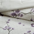 thumbnail image 3 of Madison Park 8 Piece King Floral Comforter Set, Cotton Comforter Bed in A Bag with Bedskirt, Spring Floral Comforter Bed Set, Bedding Sets with Decorative Pillow for Girls, Purple/Taupe, 3 of 7
