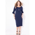 thumbnail image 4 of Catherines Women's Plus Size Ruffle Sleeve Shift Dress, 4 of 6