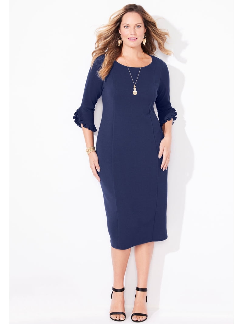 plus size shift cocktail dresses City Studios Ladies Womens Shift Dress Trendy Plus Size Pleated Glitter Size 1X