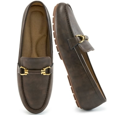 Ecetana Loafers for Women Flats Shoes Business Casual Slip On Work Flats Comfort Lightweight Penny Loafer