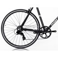 thumbnail image 4 of Wonder Wheels Road Bike 700C 53Cm Aluminum Frame Matte Black, Shimano Tx-35 7 Speed Alloy Black Rims, Black Spokes 700C*1.5*14G*32H Tire: Black, - Matte Black & Black, 4 of 5
