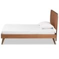 thumbnail image 2 of Baxton Studio Aimi Walnut Brown Finished Wood Twin Size Platform Bed, 2 of 9